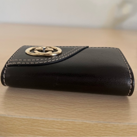 Vintage Gucci GG Black Leather Key Holder Box Controllato BNWOT - Picture 7 of 16